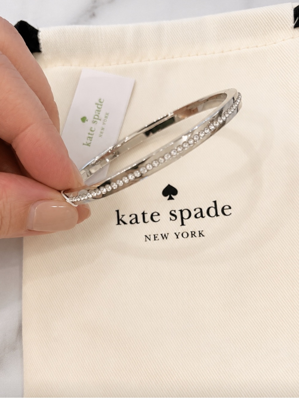 KATE SPADE Sparkling Silver Ring It Up Bracelet